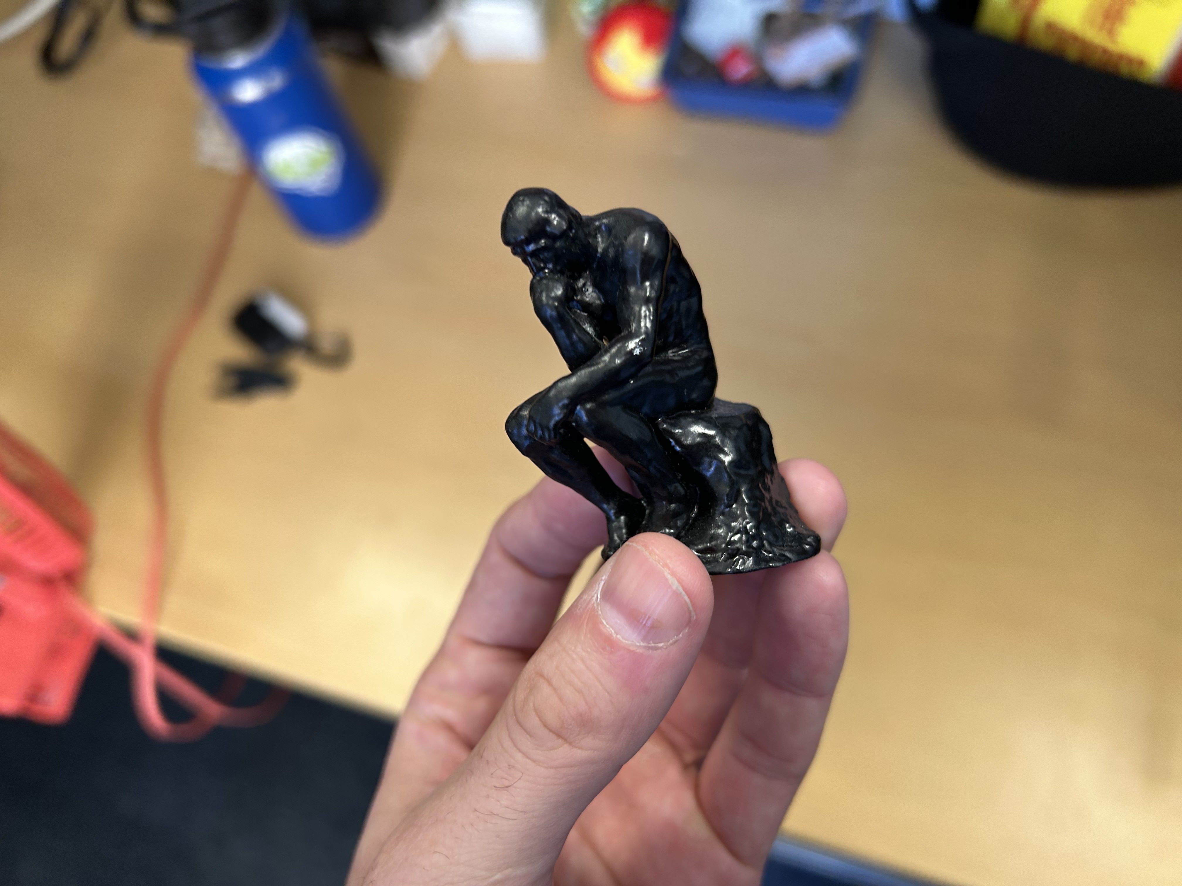 Medusa statue spray painted gold